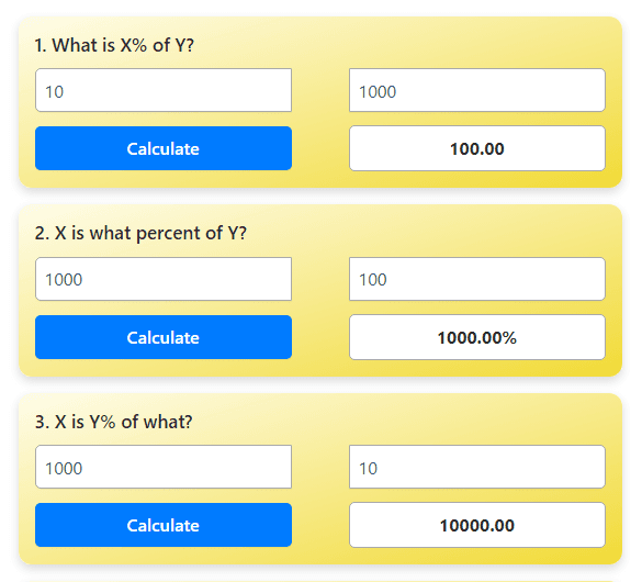 Percentage Calculator