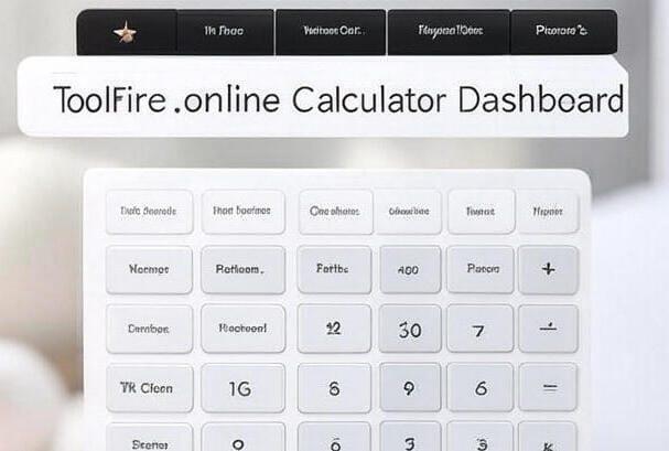 A vibrant screenshot of the free online calculator interface on ToolFire.online, showing a user-friendly dashboard with various calculation options.